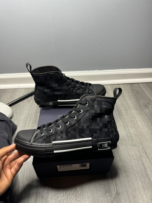 Black high top D kicks